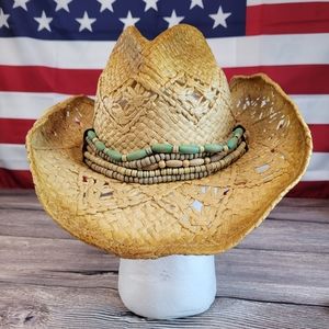 Tropical Trends Cowboy Hat Unisex Straw Hat Beachwear Natural fibers Sun Hat